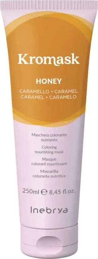 Maskë me ngjyrë për flokë Inebrya Kromask Karamel, 250 ml - 1