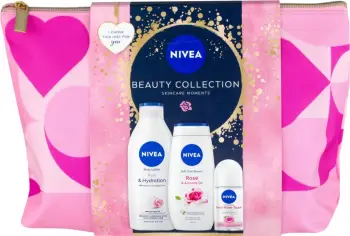 Set për femra Nivea Daily Care Body Lotion, 400 ml & Xhel Dushi, 250 ml & Roll-On, 50 ml