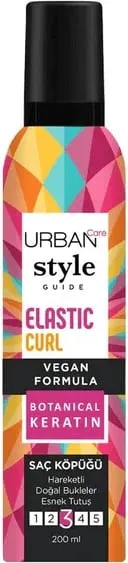 Shkumë për flokë kaçurrela Urban Care, Elastic Curl, 200 ml - 1