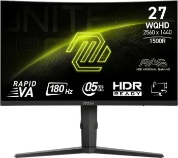 Monitor MSI MAG 275CQPF, 27 inç, Rapid VA, QHD, 1ms, 180Hz, i zi