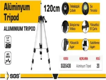 Tripod mbajtës Laseri 120CM SGS5430