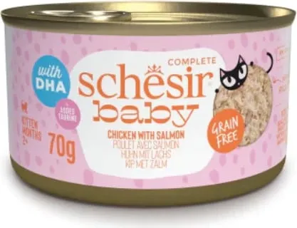 Ushqim për kotele Schesir Baby pulë & salmon, 70 gr - 1