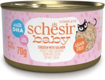 Ushqim për kotele Schesir Baby pulë & salmon, 70 gr