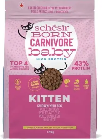 Ushqim për kotele Chicken & Egg Schesir Carnivore, 1.25 kg