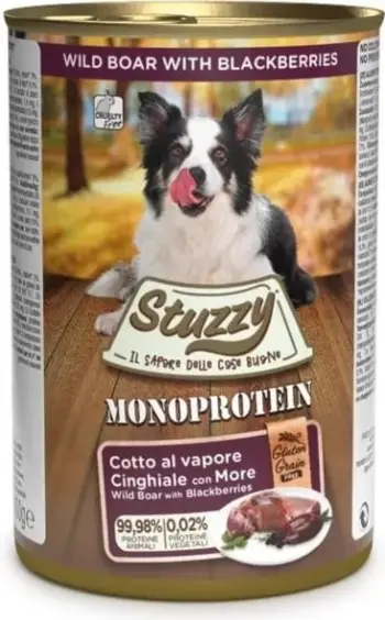 Ushqim i lëngëshëm për qen Stuzzy derr i egër, 400 gr