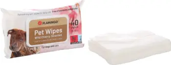 Peceta të lagura për qen dhe mace, Flamingo, 40 copë