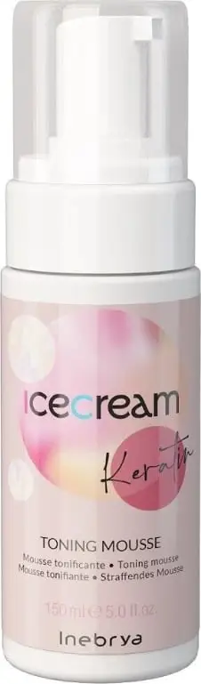 Shkumë formësuese Inebrya Ice Cream Keratin, 150 ml