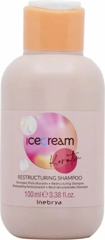 Shampo për flokë Inebrya Ice Cream Keratin, 100 ml