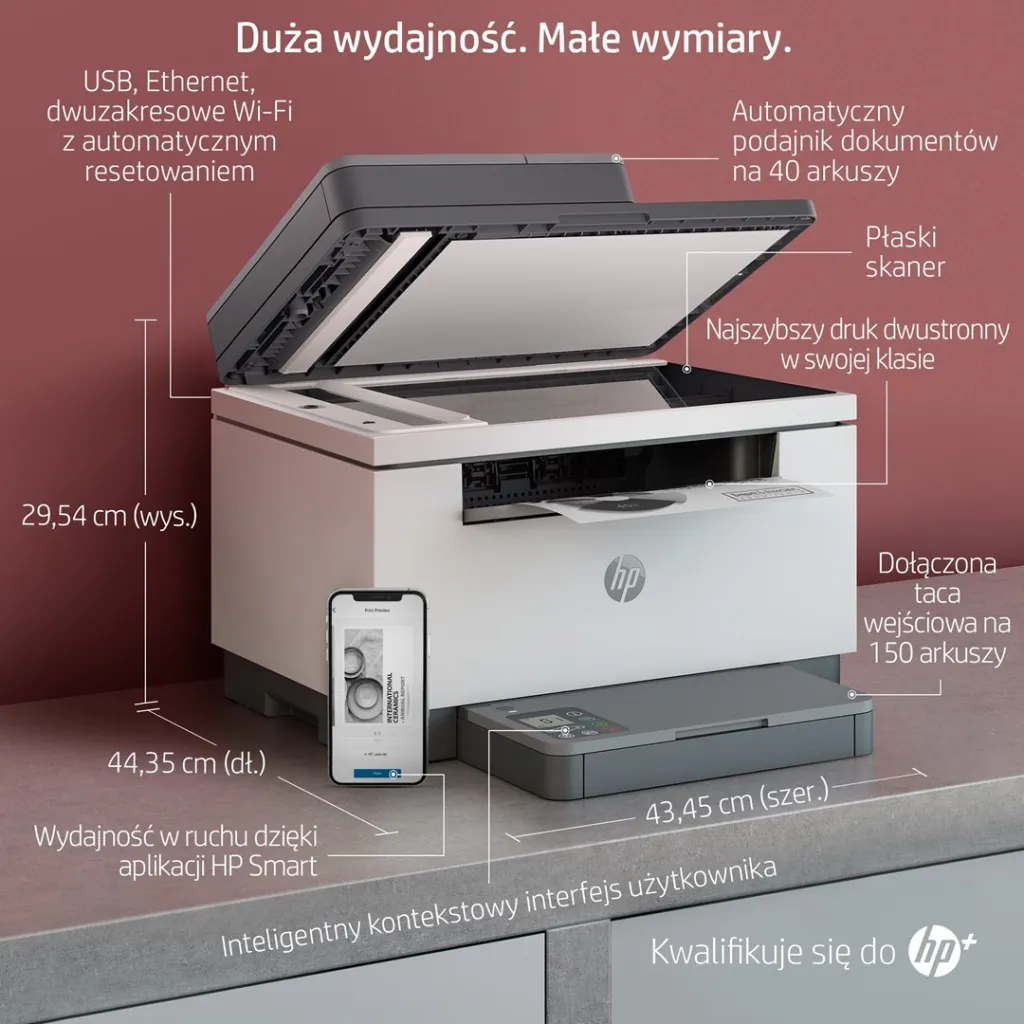 Printer HP LaserJet MFP M234sdne, A4 Mono, Multifunksional, i bardhë - 11
