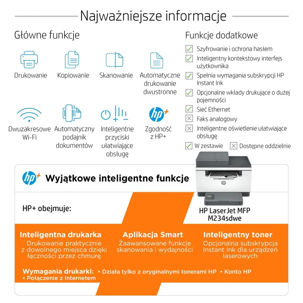 Printer HP LaserJet MFP M234sdne, A4 Mono, Multifunksional, i bardhë - 24