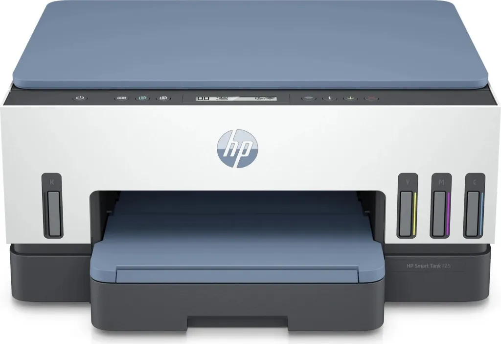 Printer HP Smart Tank 725, i bardhë / zi / kaltër - 4