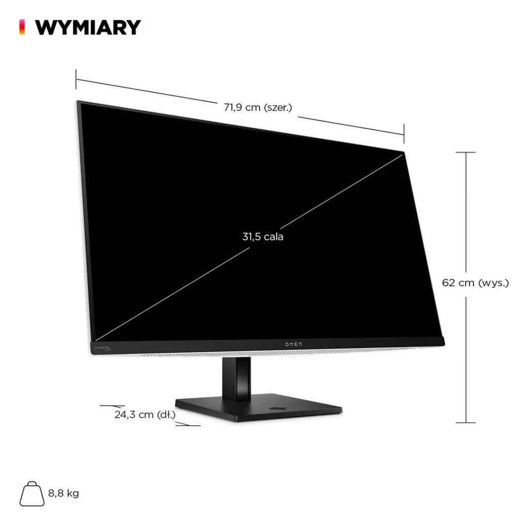 Monitor HP OMEN Transcend, 31.5" UHD OLED 240Hz, i bardhë/zi - 11
