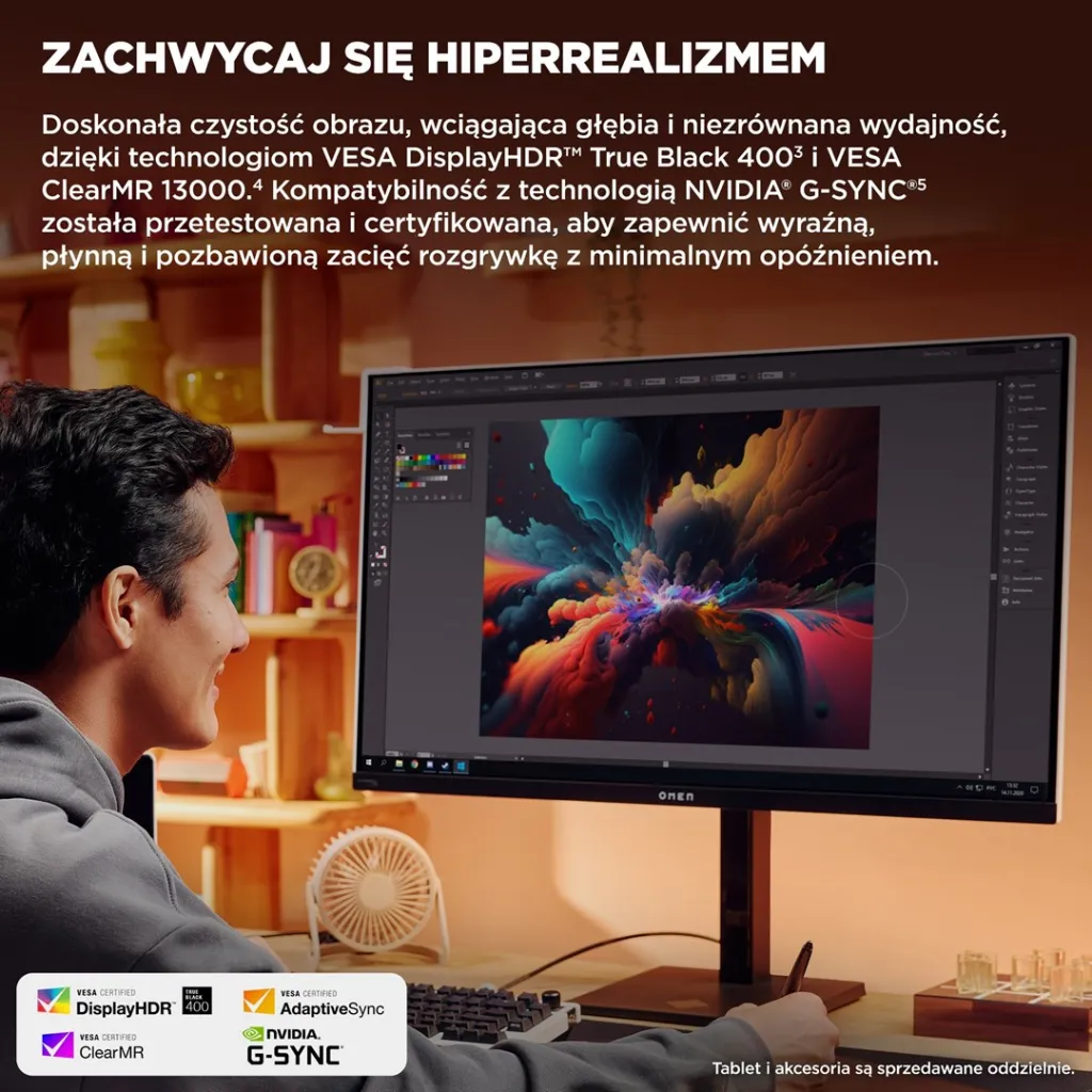 Monitor HP OMEN Transcend, 31.5" UHD OLED 240Hz, i bardhë/zi - 5