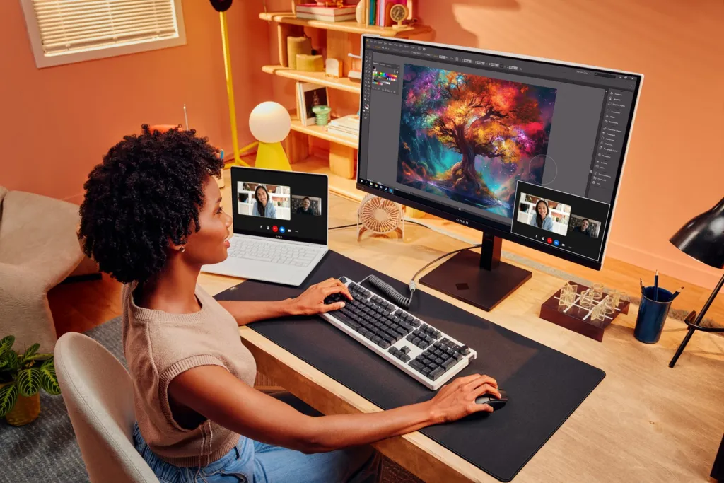 Monitor HP OMEN Transcend, 31.5" UHD OLED 240Hz, i bardhë/zi - 7