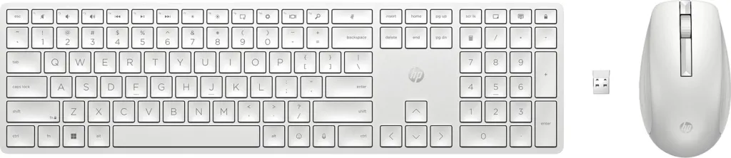 Set tastierë dhe maus HP 650 Wireless, e bardhë - 1