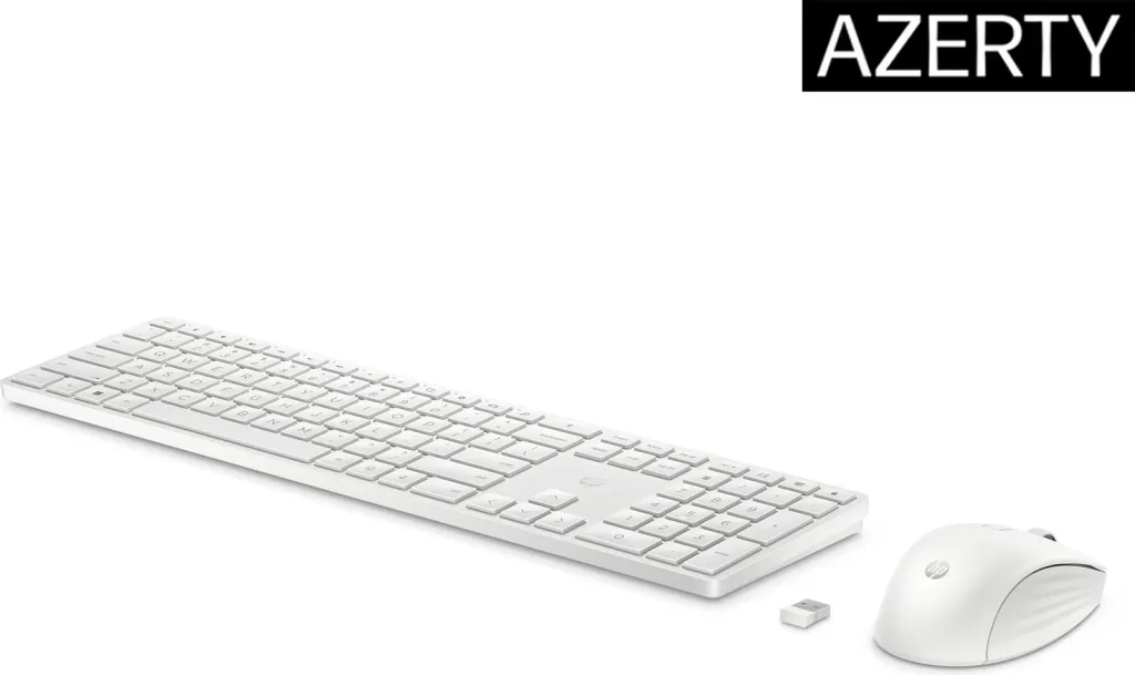 Set tastierë dhe maus HP 650 Wireless, e bardhë - 4