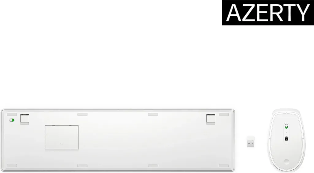 Set tastierë dhe maus HP 650 Wireless, e bardhë - 40