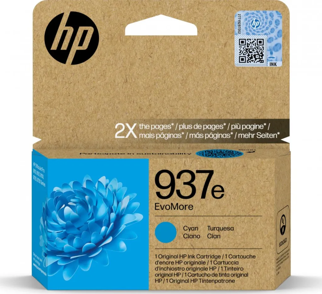 Ngjyrë printeri HP 937e EvoMore, e kaltër - 1