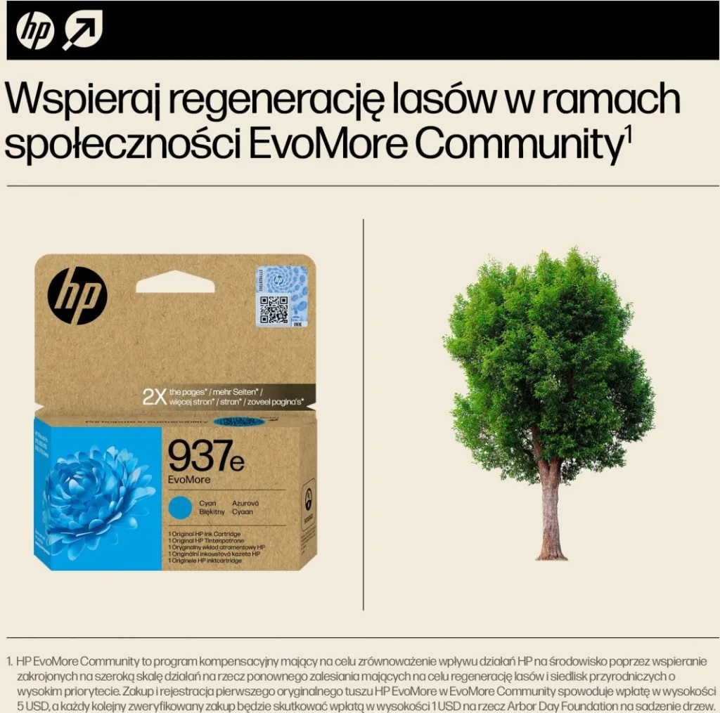 Ngjyrë printeri HP 937e EvoMore, e kaltër - 11