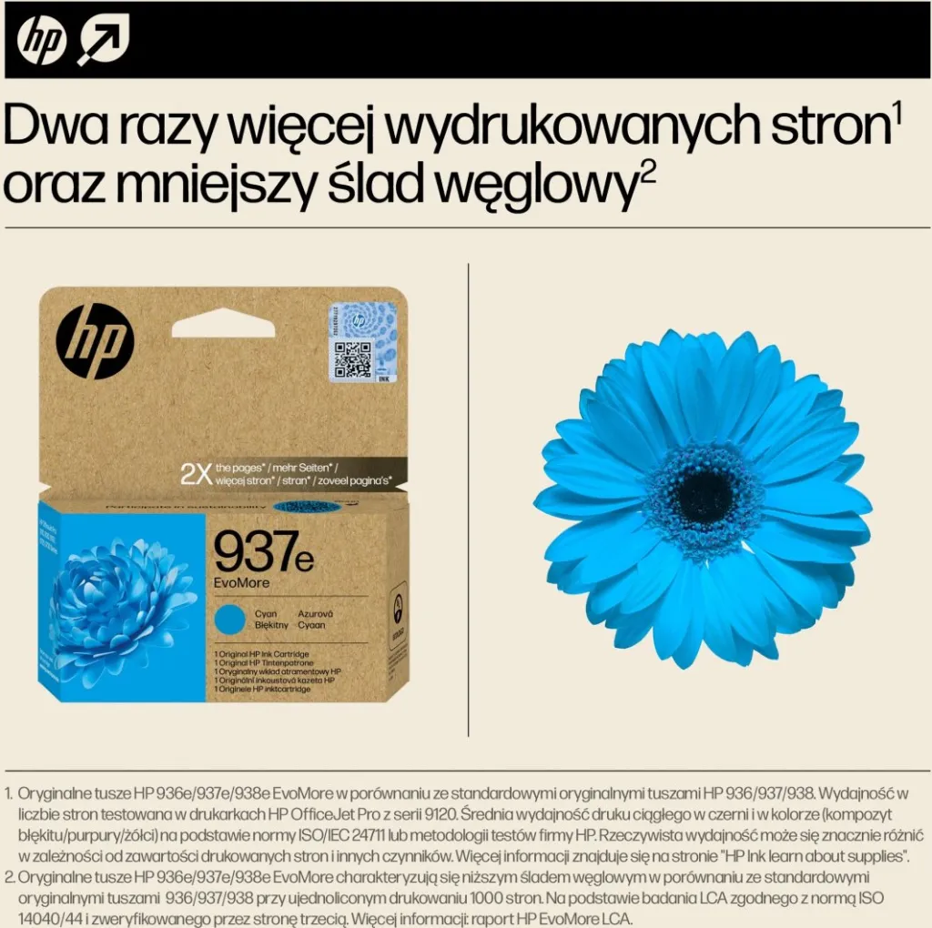 Ngjyrë printeri HP 937e EvoMore, e kaltër - 9