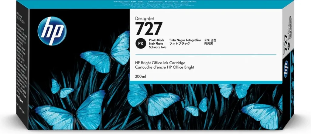 Ngjyrë për printer HP 727, 300ml, e zezë - 1