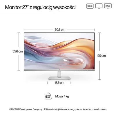 Monitor HP LED, 27", 1920 x 1080, 100 Hz, i argjendtë - 9