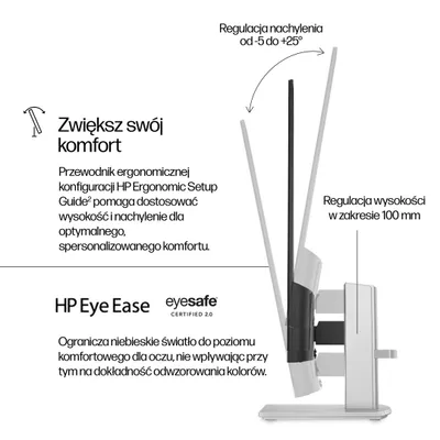 Monitor HP LED, 27", 1920 x 1080, 100 Hz, i argjendtë - 10