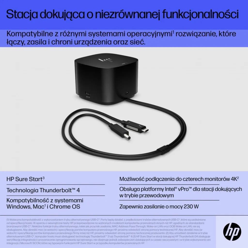 Docking Station HP Thunderbolt 4, 280W, i zi - 14