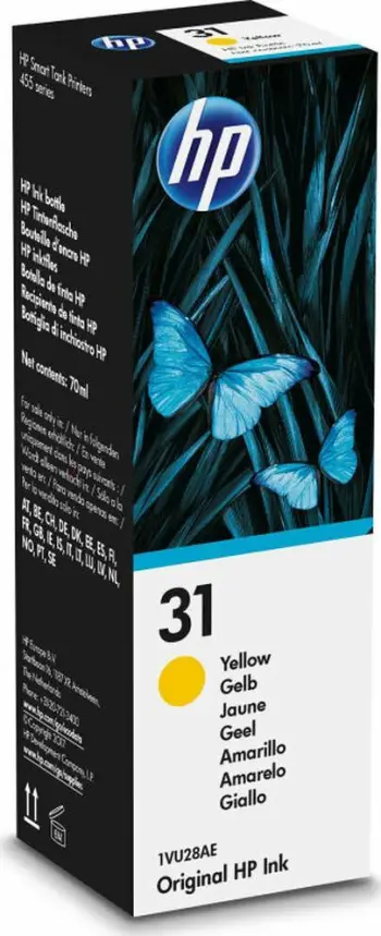 Ngjyrë për printer HP 1VU28AE 31 Original HP, 70 ml, e verdhë
