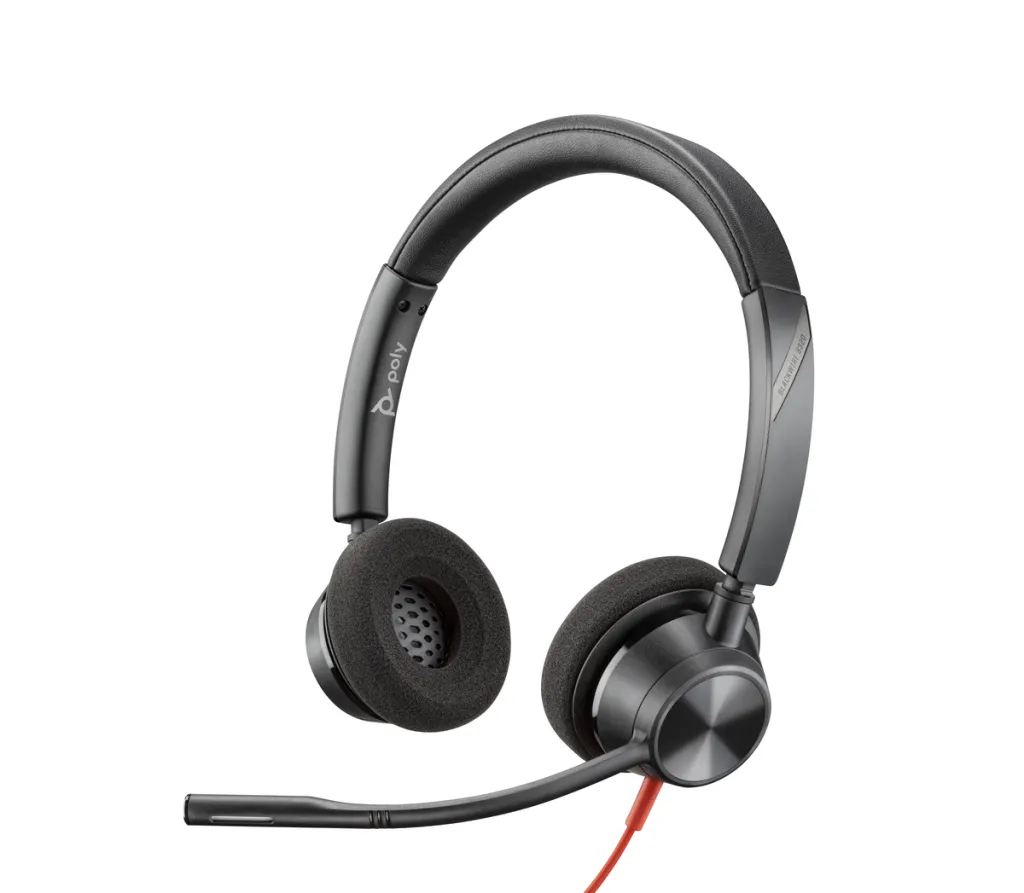 Kufje HP Poly Blackwire 3320 Stero, të zeza - 2