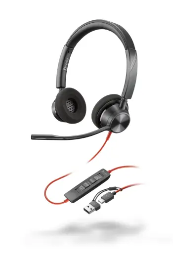 Kufje HP Poly Blackwire 3320 Stero, të zeza
