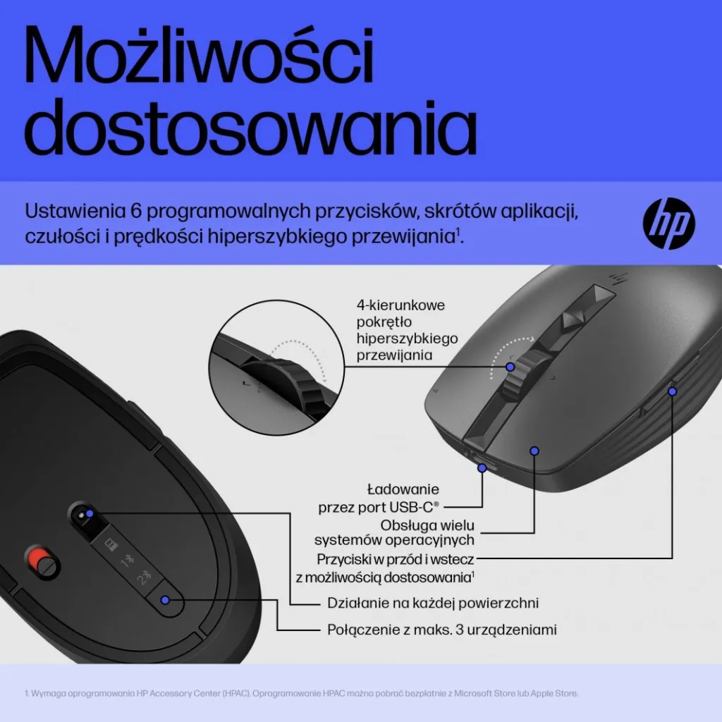Maus HP Dual, wireless, Bluetooth, USB, i zi - 16