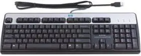 Tastierë HP (DT528A), me kabllo, e zezë dhe e argjendtë