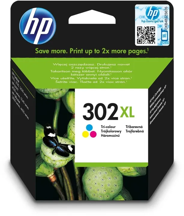 Ngjyrë për printer HP F6U67AE, nr.302 XL - 1