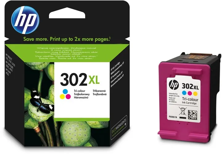 Ngjyrë për printer HP F6U67AE, nr.302 XL - 2