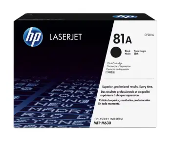 Toner HP 81A Original Cartridge (CF281A) / Standard Yield (10,500 Pages) / 1-pack – Zezë