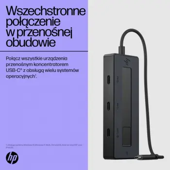Stacion lidhës HP USB-C (6G843AA), 65W, 4K, i zi