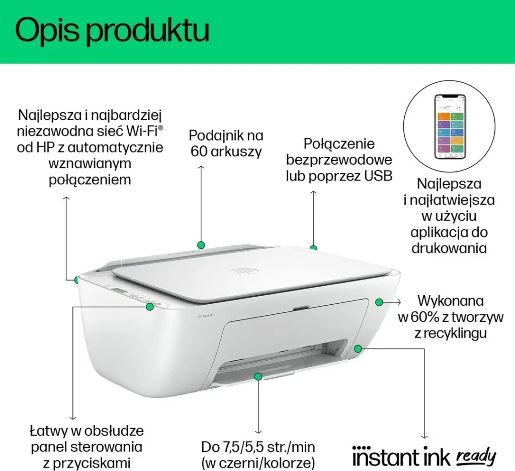 Printer multifunksional HP DeskJet 2810e, wireless, ngjyrë e bardhë - 6
