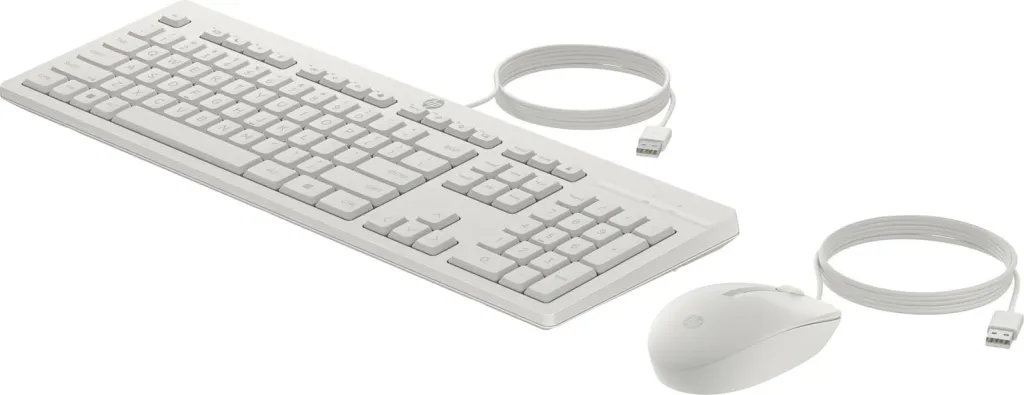 Set tastierë dhe maus HP 225 me kabllo, Bardhë - 2