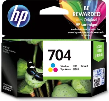 Ngjyrë për printer HP 704, cian/magenta/verdhë