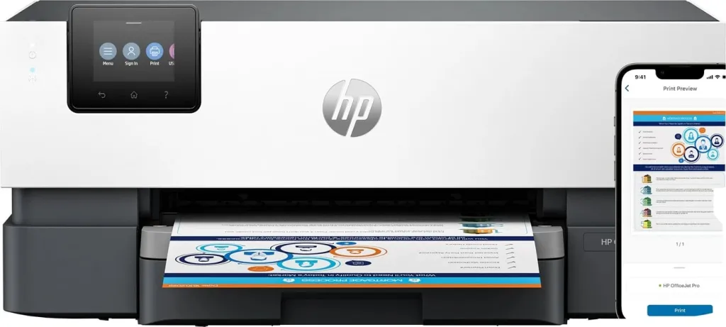 Printer inkjet HP OfficeJet Pro 9110b, ngjyrë, wireless, i bardhë - 1