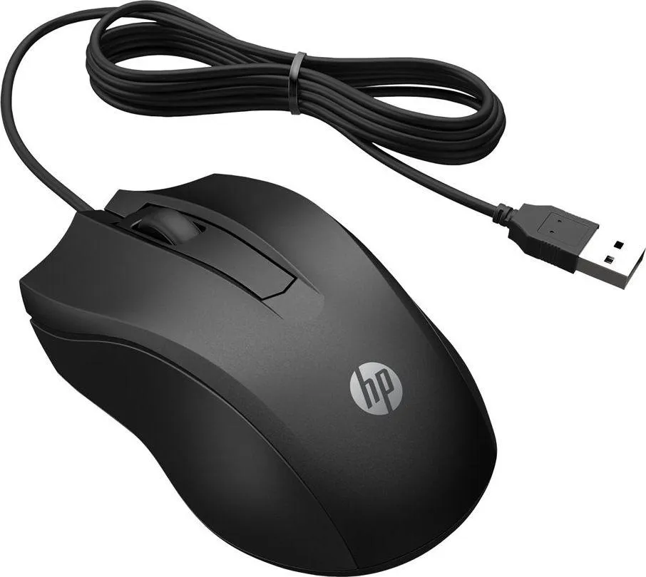Maus HP 100, me kabllo, USB, i zi - 2