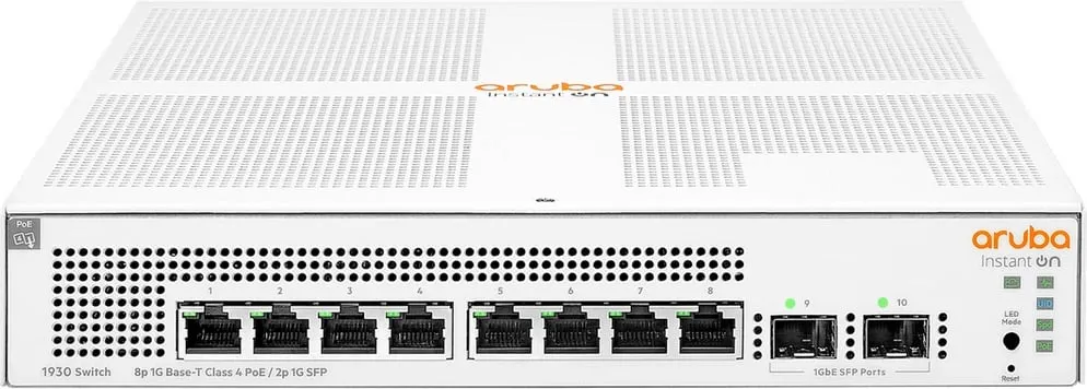 Switch HP JL681A, 8 porta Gigabit, 2 SFP, i bardhë - 1