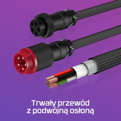 Kabllo HP HyperX USB-C, e kuqe/zezë - 5