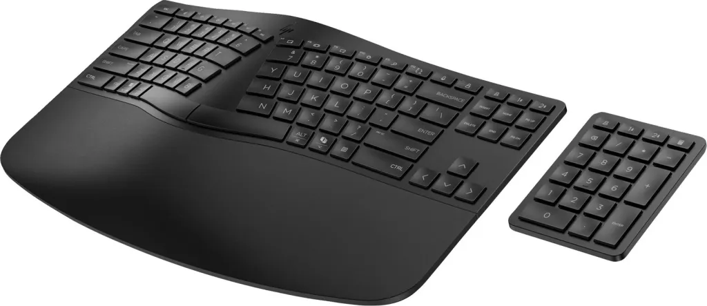 Tastierë pa tela HP 960 Ergonomic, Membranë, QWERTY, Zezë - 2