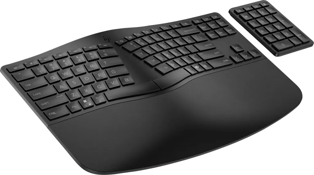 Tastierë pa tela HP 960 Ergonomic, Membranë, QWERTY, Zezë - 3