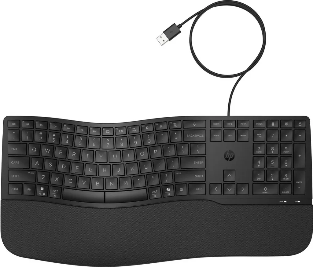 Tastierë me kabllo HP, USB, Nordic, e zezë - 1