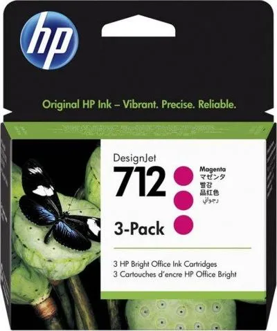 Ngjyrë për printer HP 712 3-Pack, Magenta - 1