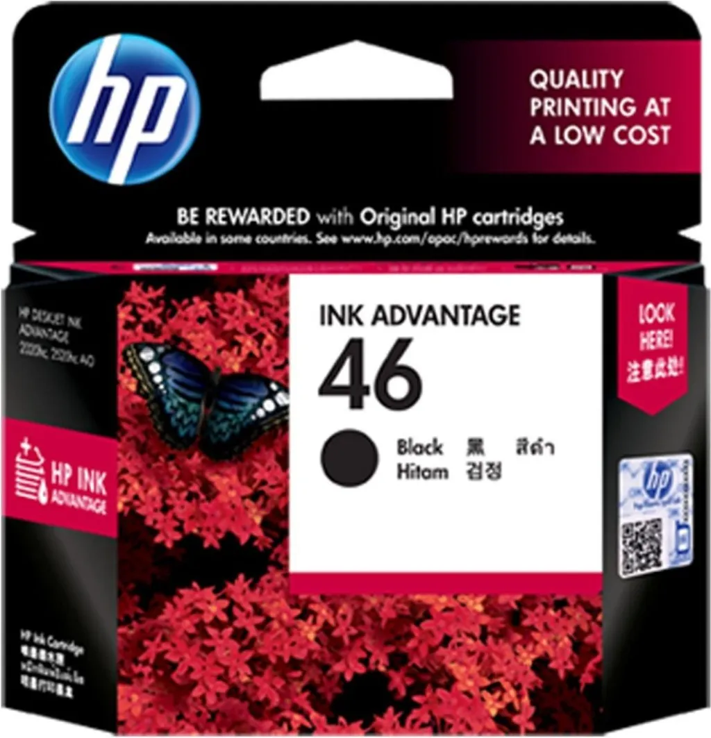 Ngjyrë për printer HP 46 CZ637AE, e zezë - 1