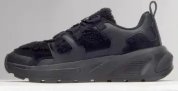 Këpucë për femra Tommy Hilfiger, Fur Fashion Runner, të zeza